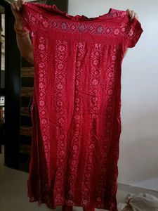 red pink kurta