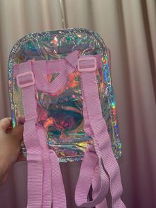 Holographic Clear Mini Backpack
