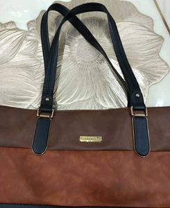Stylish Color Block Tote Bag