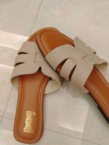 Stylish Beige Flat Sandals