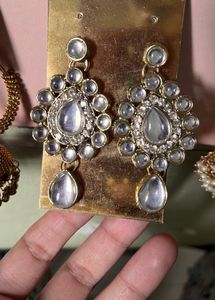 Elegant Jhumka &amp; Chandbali Earrings Set