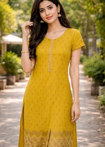 Elegant Mustard Kurta