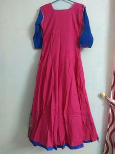 Pink And Blue Beatiful Long Dress For Women