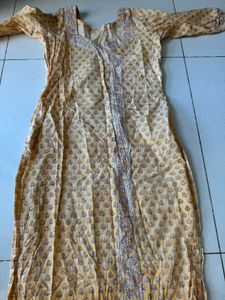 Yellow Floral Print kurta