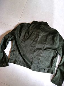 Stylish Green Cropped Jacket
