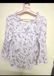 Floral Print Ruffled Blouse