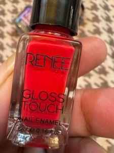 4 Nailpaints... Yellow, Plum ,Red, Shimmery Copper