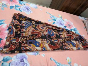 Ethnic Printed Flared Maxi Skirt | Kalamkari
