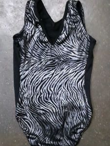 Metallic Zebra Print One-Piece Swimsuit