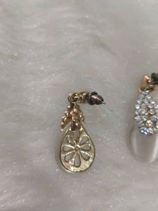 Elegant Drop Earrings with Cat Eye Stone