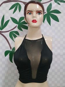 (800]Sheer Halter Top
