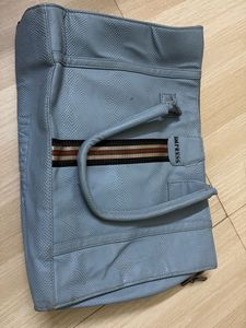 Stylish Light Blue Textured Handbag