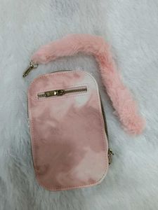 Cute Pink Marble Clutch mobile Bag