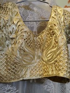Elegant Gold Embroidered Blouse