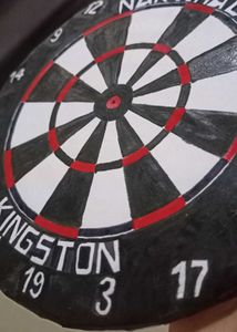 Handmade dart board for jewelry organiser