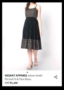 Boho Black Tiered Midi Dress