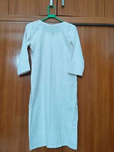 Elegant White Sequined Kurta Set