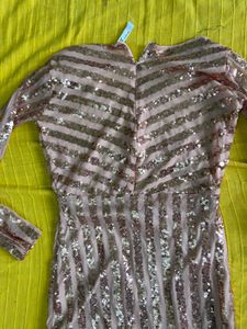 Sparkling Sequin V-Neck Mini Dress
