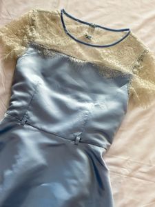 Brand New Origami light blue satin dress