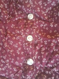 Floral Button-Up Crop Top
