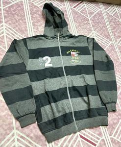 Striped Zip-Up Hoodie