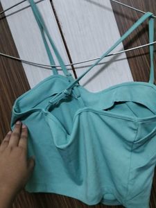 Teal Ruched Camisole Top