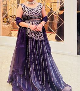 Brand New Lehenga Organza With Stone Work