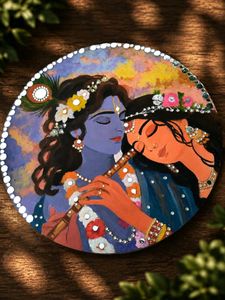 Handmade Radha Krishna Painting