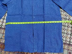 Men's Blue Dotted Casual Shirt