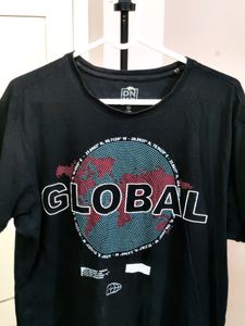 Mens black Gloval tshirt