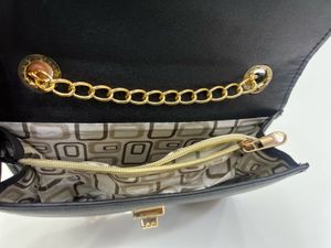 Chic Black Crossbody Bag with Chain Detail