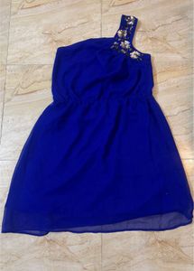 Blue One Shoulder Dress