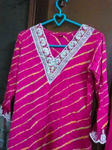 Pink Kurta Set with Leggings