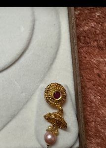 Stunning Indian Traditional Gold Necklace Set