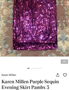 Purple Sequin Strapless Dress