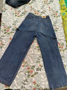 Women's Blue Cargo Jeans with free shorts ❤️‍🔥❤️‍
