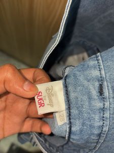 Denim Minnie Mouse Overalls Shorts