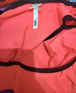 Vibrant Coral Shirred dress