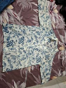 Floral Print Chiffon Kimono Shrug