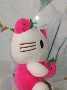 Hello Kitty Plush Toy with Strawberry