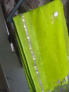 parrot green duppata for navratri