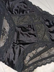 Elegant Black Lace Briefs