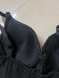 Sparkly Black Embellished Bustier Top