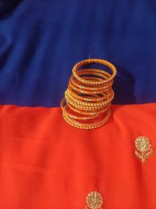 Orange Embroidered Saree