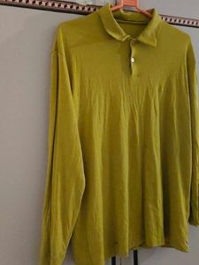 Long Sleeve Mustard Polo Shirt