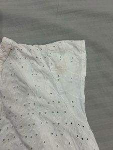 Chic White Eyelet Top