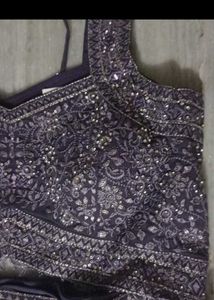 Beautiful Lavender Sequined Lehenga Set