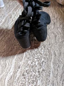 Suede Black Boots