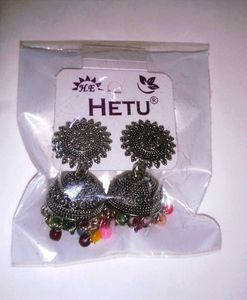 Beautiful Oxidized Jhumka Earrings
