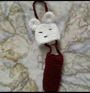 Handmade Crochet Lip Balm Holder &amp; Keychain Charm